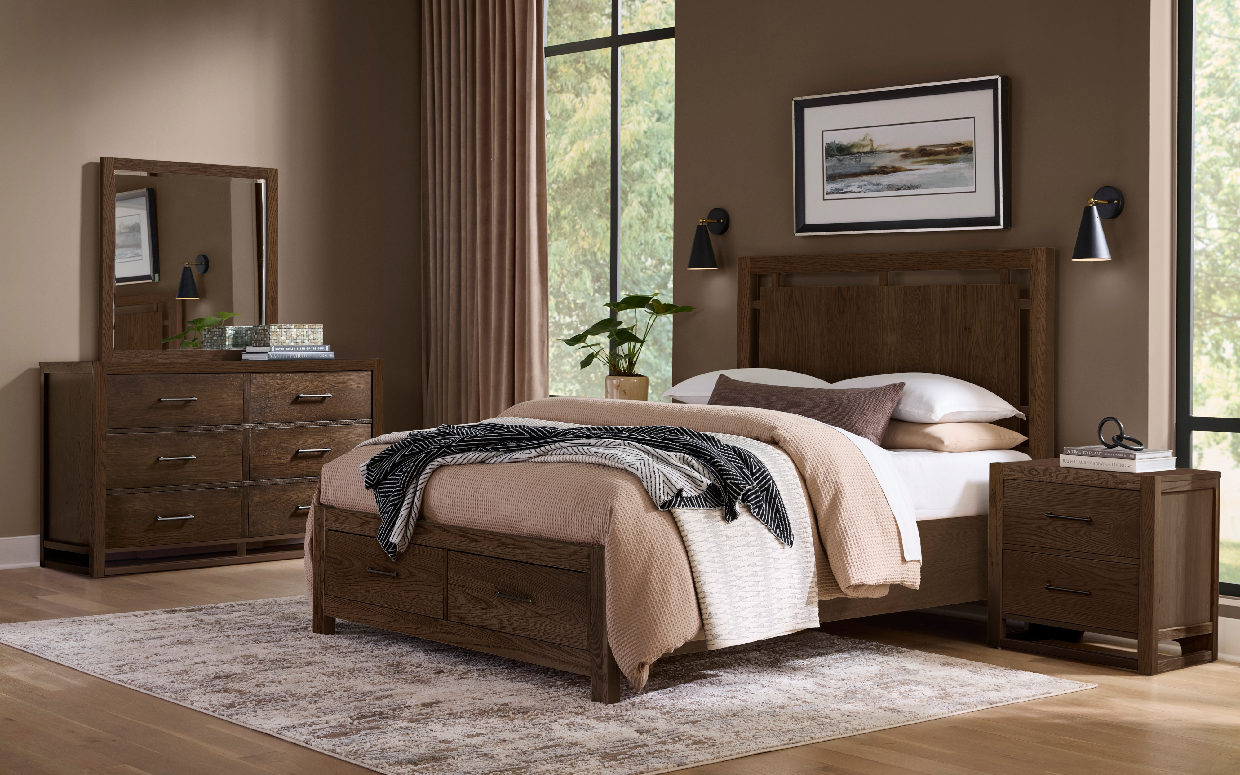 Queen Floating Storage Bed