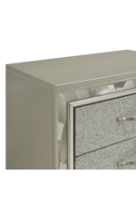 New Classic Radiance Glam 2-Drawer Nightstand with Chrome Handles