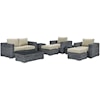 Modway Summon Outdoor 8 Piece Sectional Set