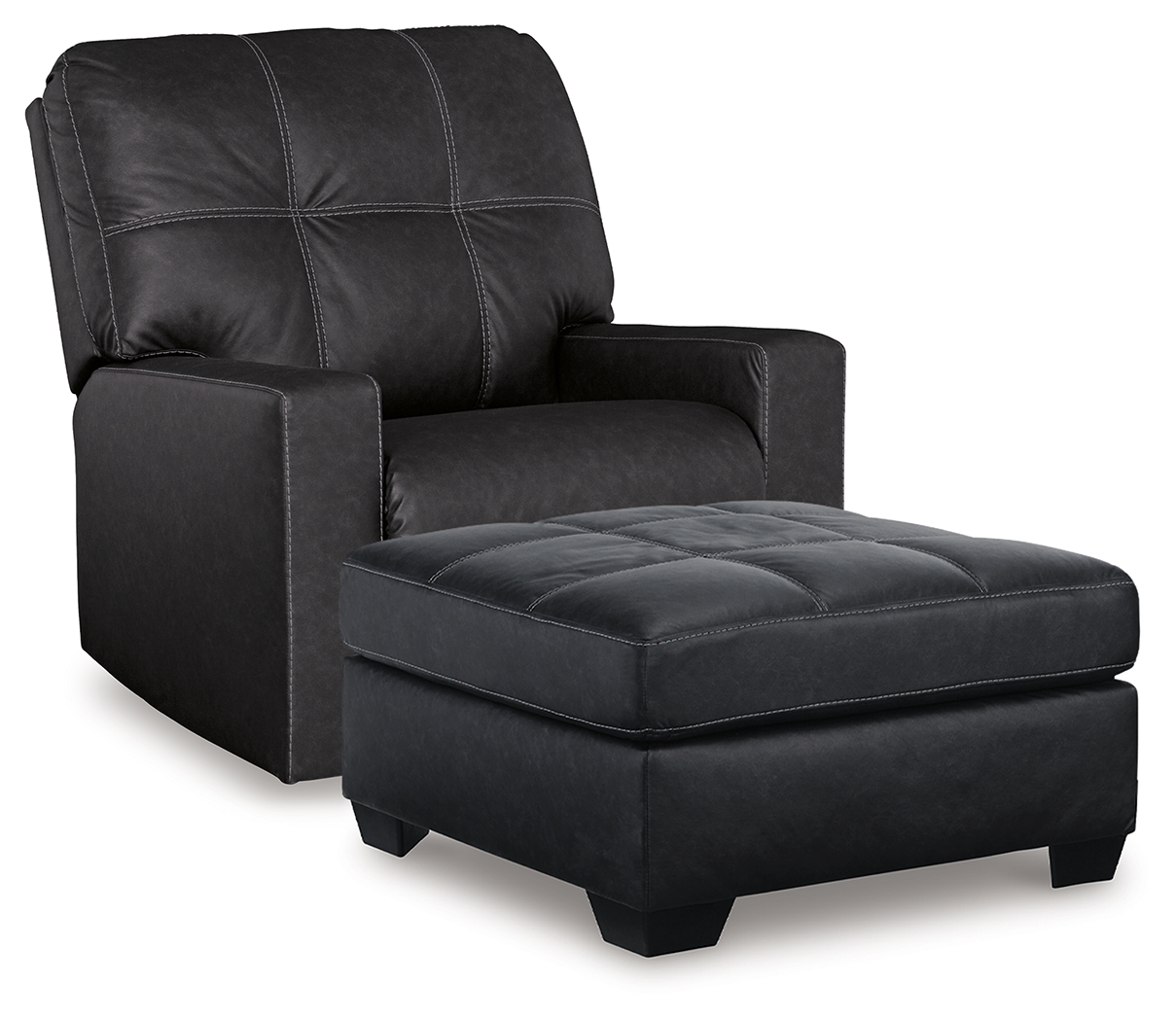 Recliner And Oversized Accent Ottoman