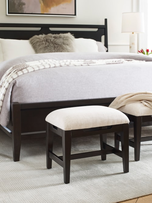 Transitional Accent Stool in Performance Fabric