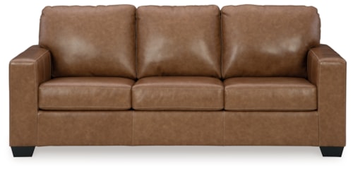 Contemporary Leather Match Sofa
