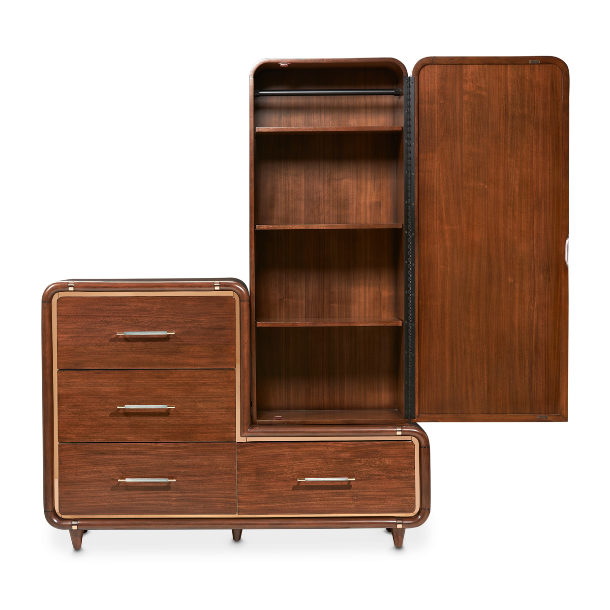 Offset Gentlemen's Chest w/Mirror Door