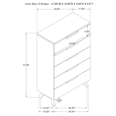 Nathan 5-piece Cal King Bedroom Set