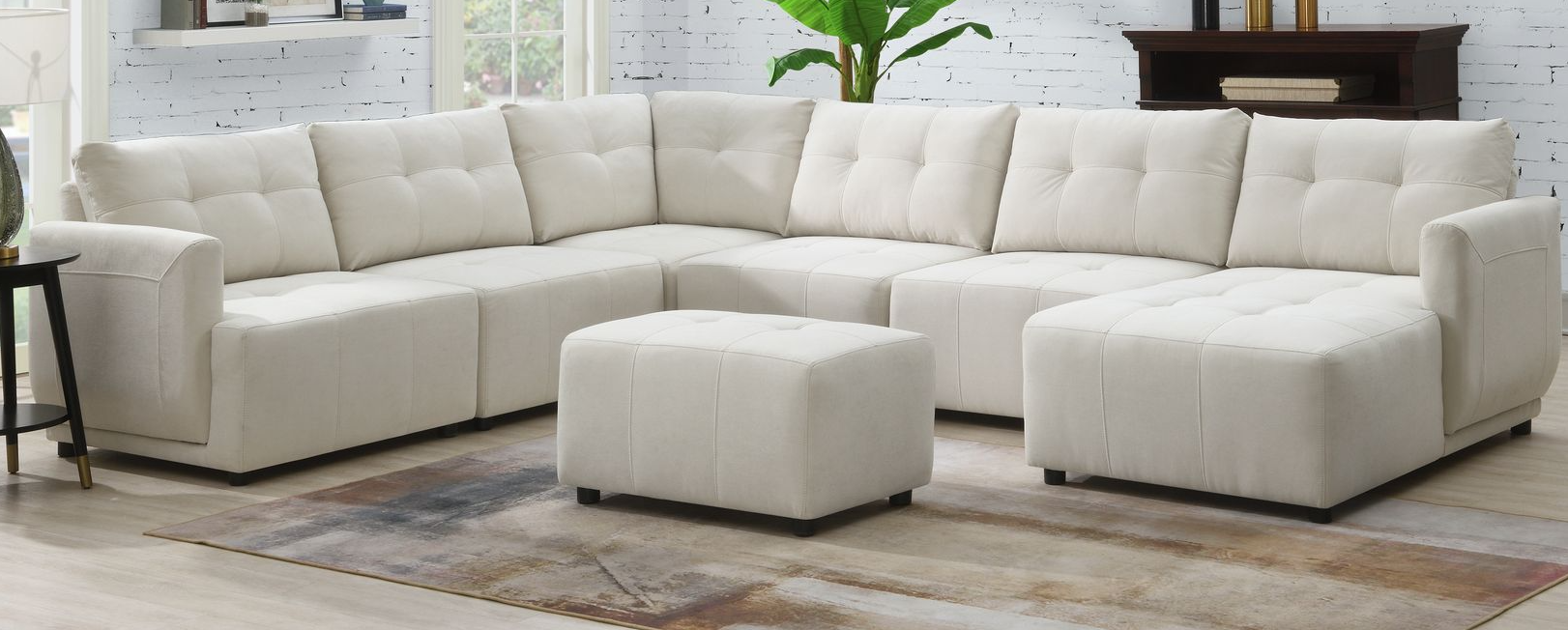6-Piece Sectional Sofa w/ Ottoman