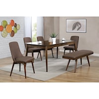 Mid-Century Modern 6-Piece Dining Set