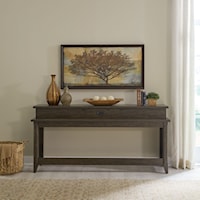 Traditional Console Bar Table with A/C Outlets and USB Ports