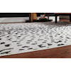 Ashley Furniture Signature Design Contemporary Area Rugs Samya Black/White Indoor/Outdoor Medium Rug
