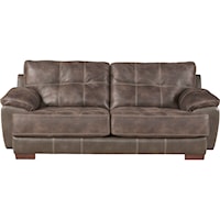 Two Seat Sofa with Exposed Wood Feet