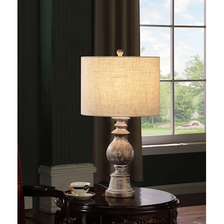 Brie 28-inch Drum Shade Urn Table Lamp