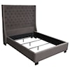 Diamond Sofa Furniture Park Ave Queen Tufted Bed with Vintage Wing