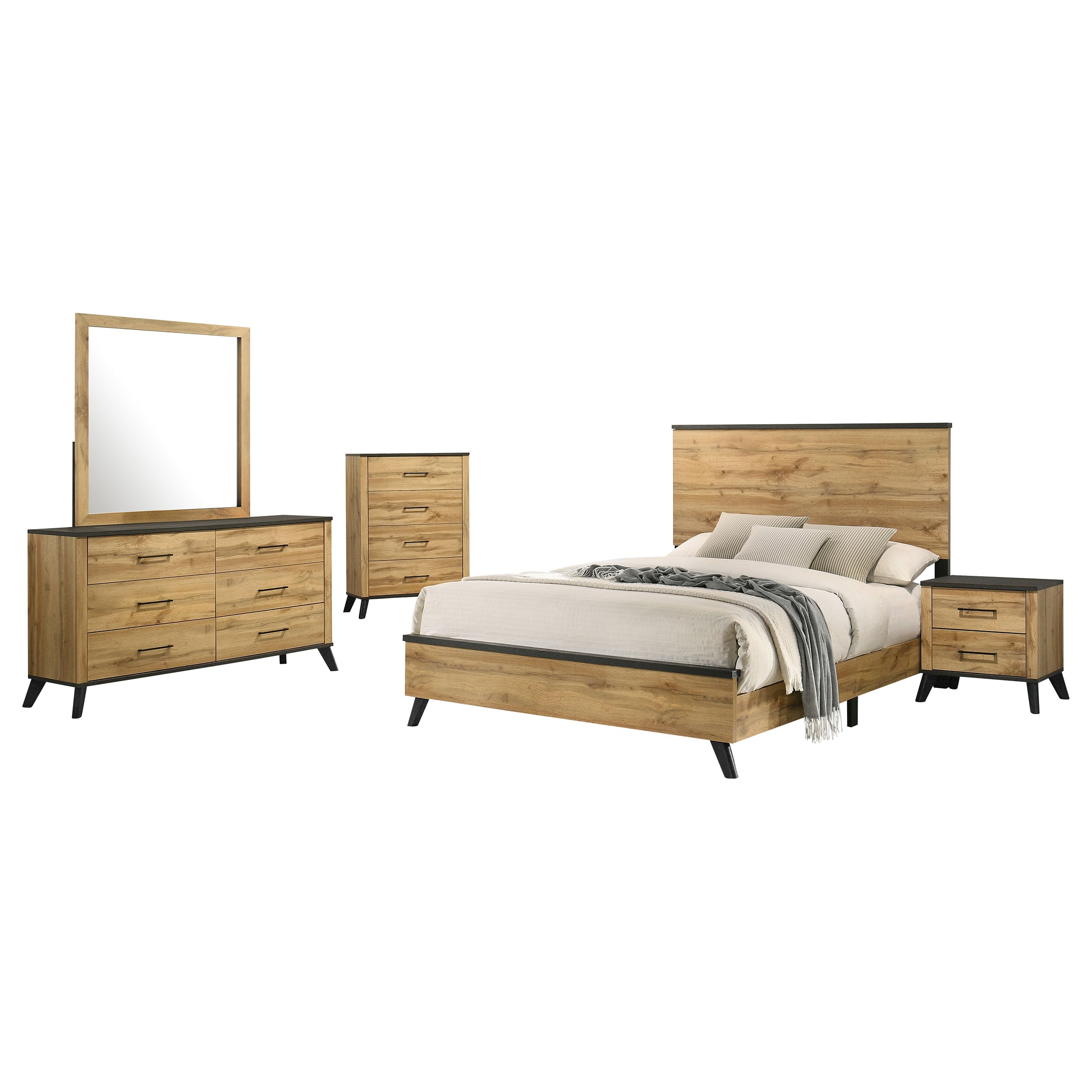 Kaywood 5-piece Queen Bedroom Set Pine
