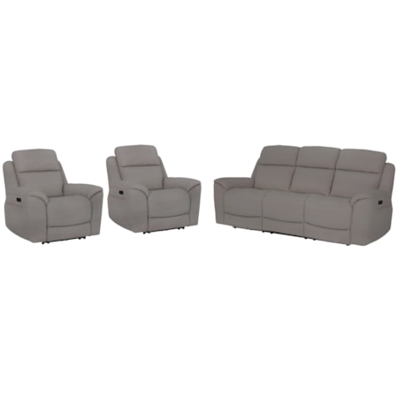 Power Reclining Sofa and Two Recliners Set