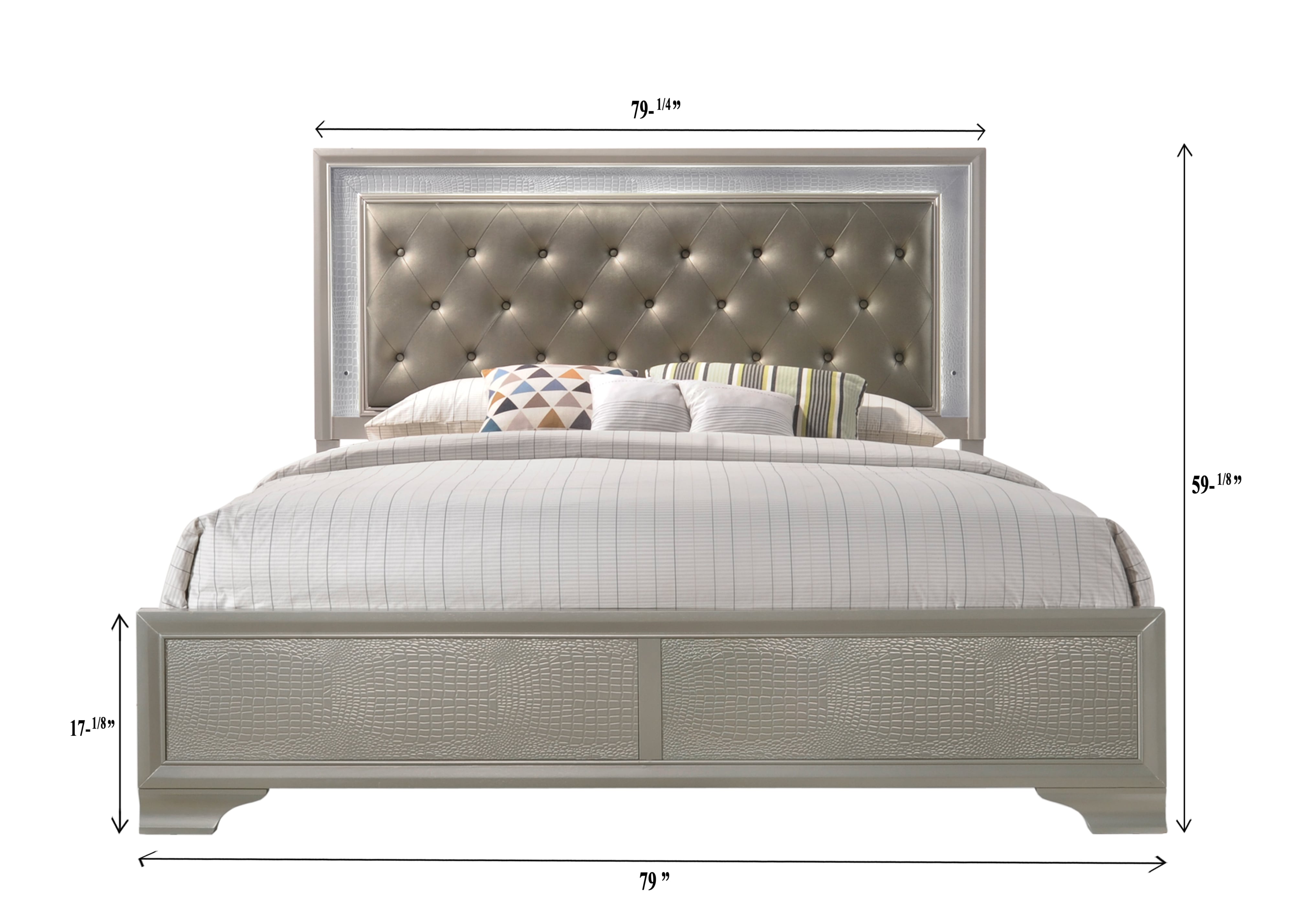 Crown Mark Lyssa Upholstered King Bed