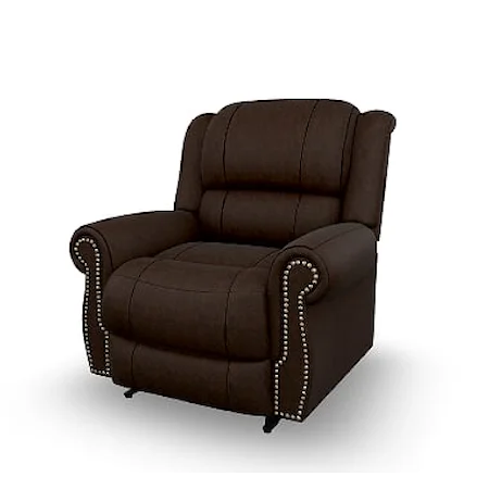 Terrill Power Space Saver Recliner with Rolled Arms