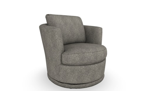 Mid-Century Modern Swivel Barrel Chair