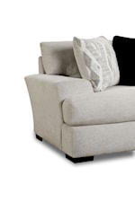 Elements International 9010 Transitional Sofa with Track Arms