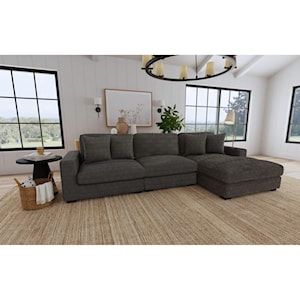 Elements International Arizona 3-Piece Sectional Sofa