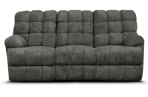 Casual Power Reclining Sofa with Tufted Back