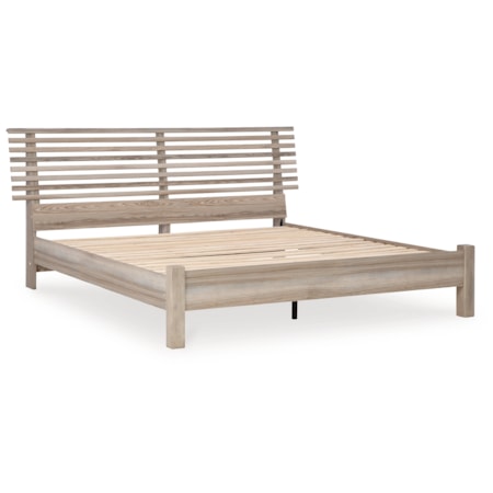 King Slat Panel Bed