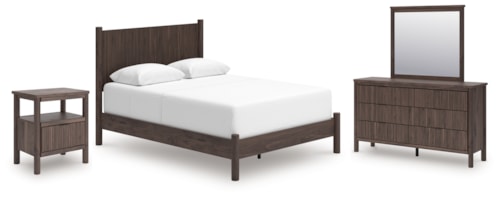 Queen Panel Bed, Dresser, Mirror And Nightstand