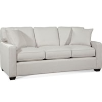 Transitional Queen Sleeper Sofa with Track Armrests