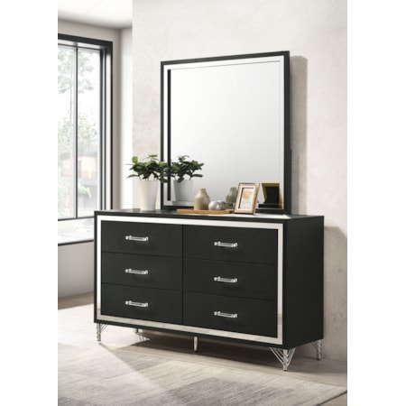 Lucia 6-drawer Dresser and Mirror