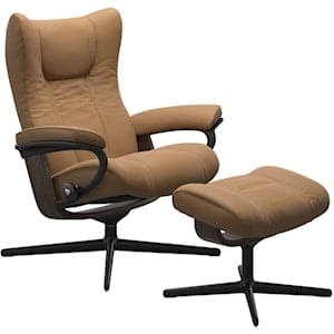 Casual Large Chair with Cross Base