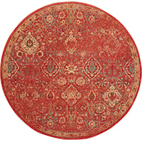 5'6"  Brick Round Rug