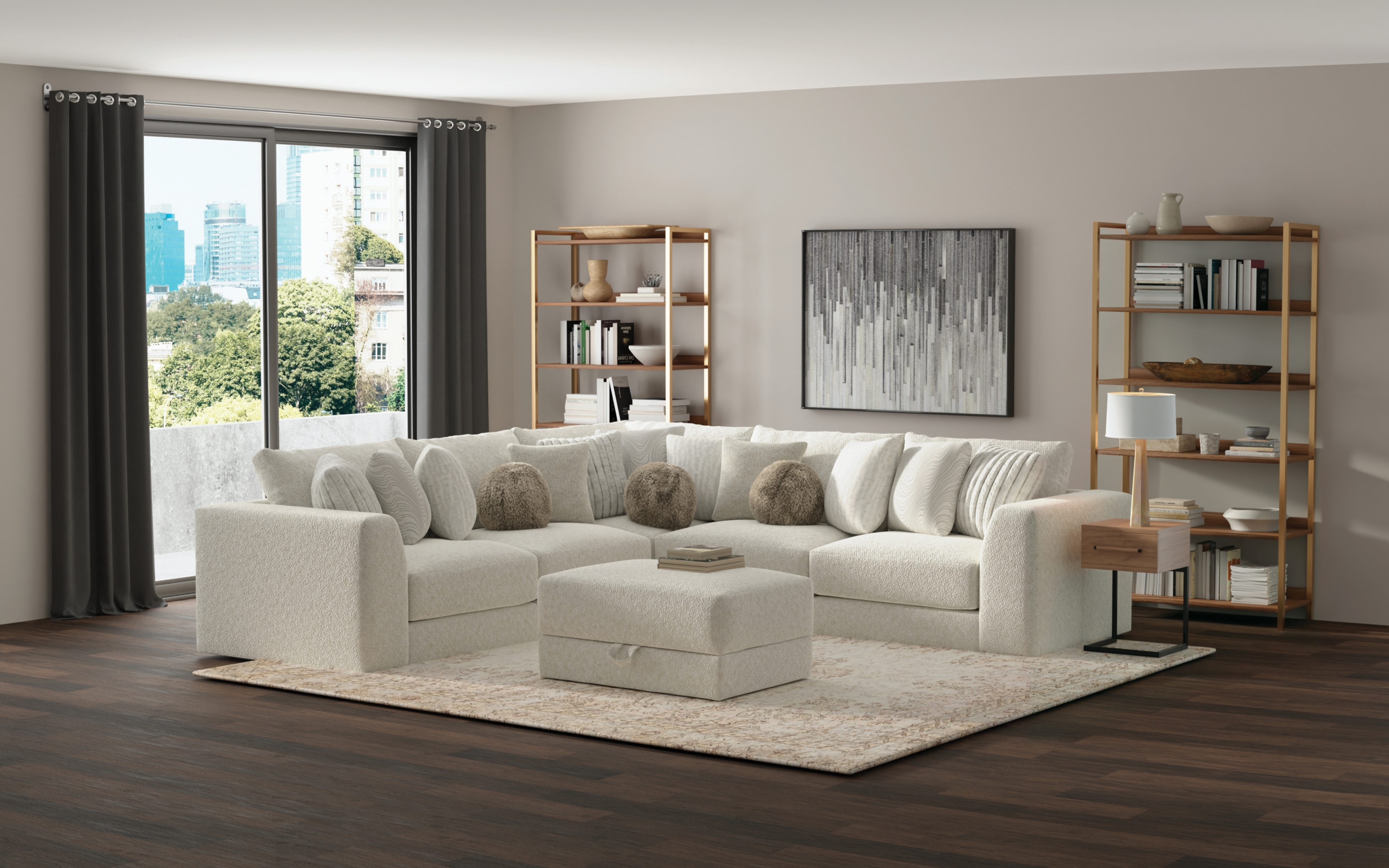 Jackson Furniture Jazzy 5-Piece Sectional Sofa