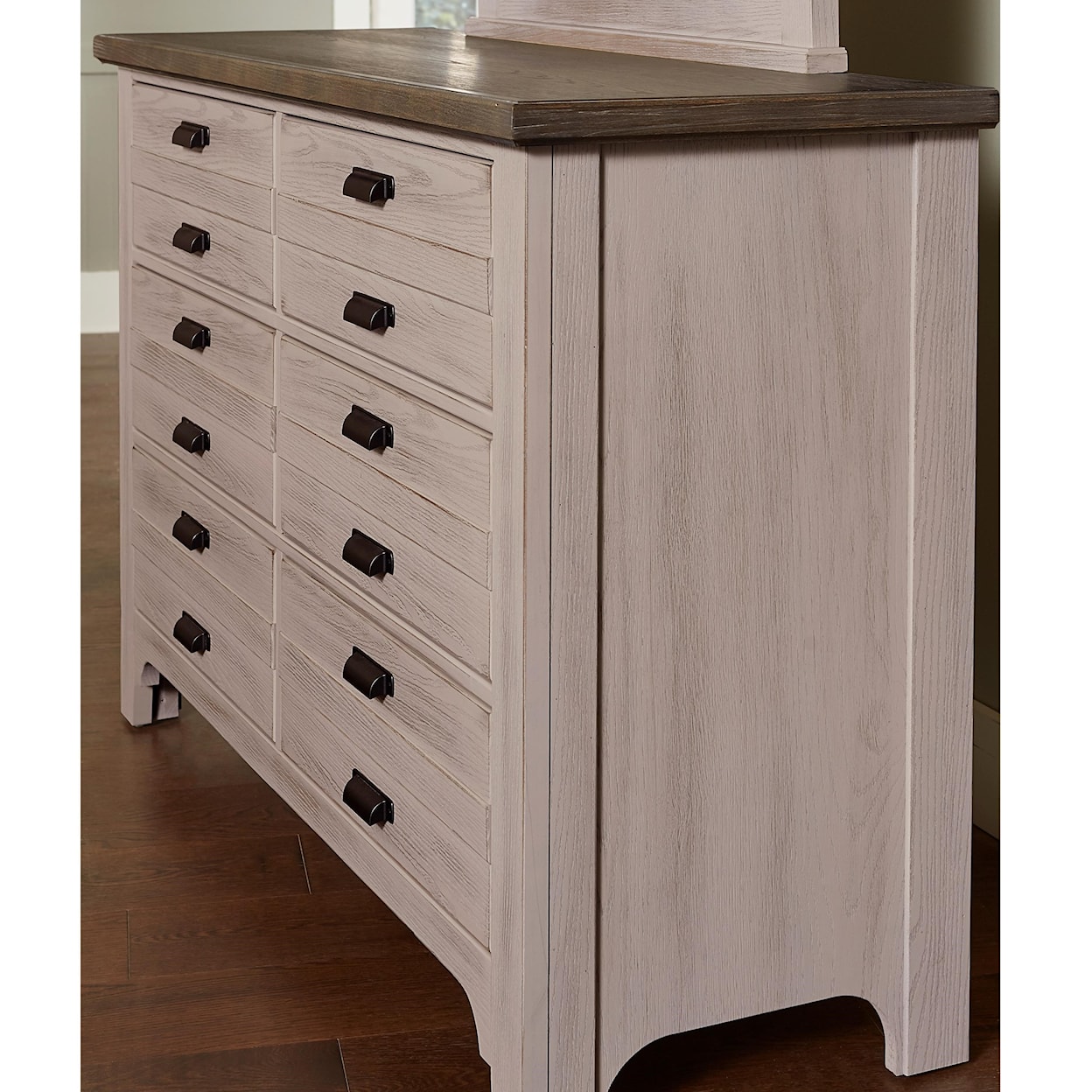 Laurel Mercantile Co Bungalow 741 001 Transitional 6 Drawer Double Dresser Wayside Furniture