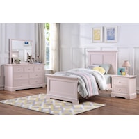 Transitional Youth 4-Piece Full Bedroom Set