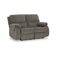 Contemporary Reclining Loveseat with Pillow Armrests