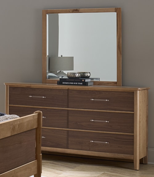 Transitional 6-Drawer Dresser with Self-Closing Drawers