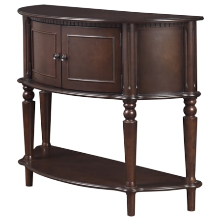 Brenda Demilune Wood Console Table