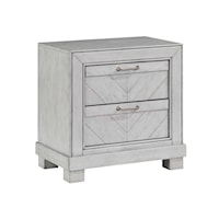 Montana Rustic 2-Drawer Nightstand with Felt-Lined Top Drawer