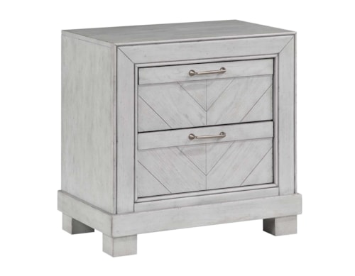 Montana Rustic 2-Drawer Nightstand with Felt-Lined Top Drawer