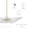 Modway Journey 3-Light 3" Arm Pendant