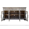 International Furniture Direct Arizona Console 4-Door Console Table with Shelving
