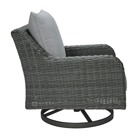 Outdoor Swivel Lounge Chair with Cushion