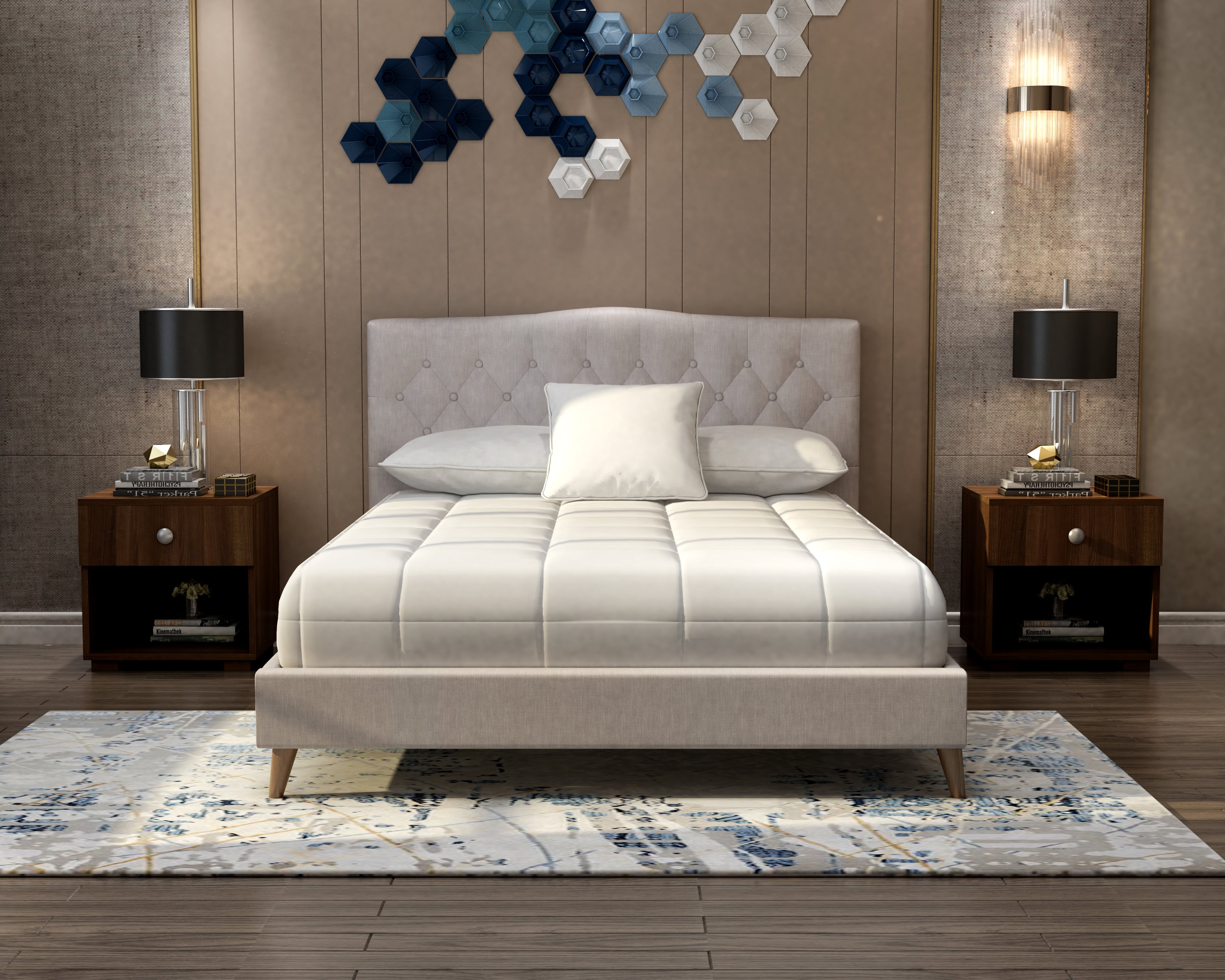 Queen Bed in a Box with Nightstands