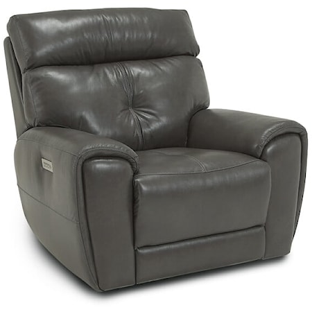 Aedon Contemporary Wallhugger Power Recliner w/ Power Headrest and Lumbar