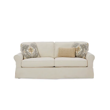 Casual 2-Cushion Sofa with Slipcover