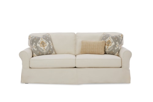 Casual 2-Cushion Sofa with Slipcover