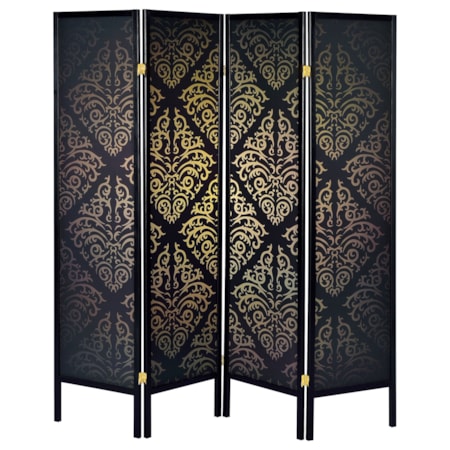 4-Panel Room Divider Folding Screen