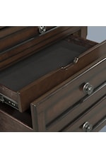 Elements International Kingston Transitional 5-Drawer Bedroom Chest with Bun Feet