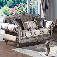 Traditional Loveseat with Tufted Back