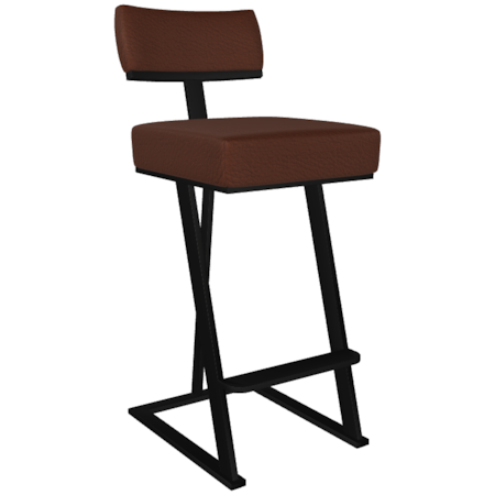 Non-Swivel With Back Counter Stool
