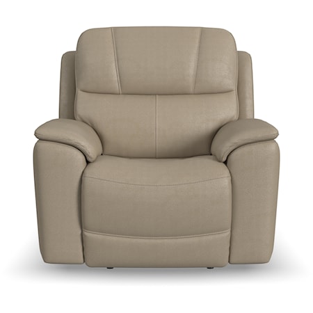 Casual Power Recliner with Power Headrest & Lumbar