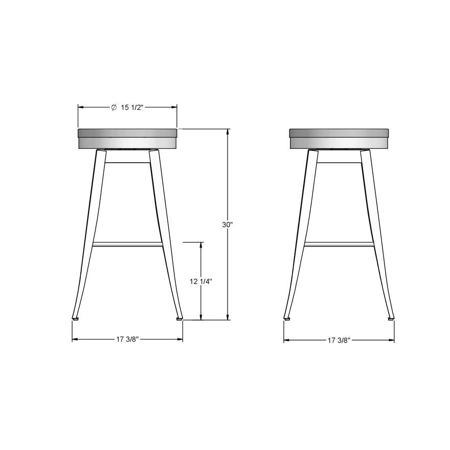 Amisco Grace Bar Height Swivel Stool